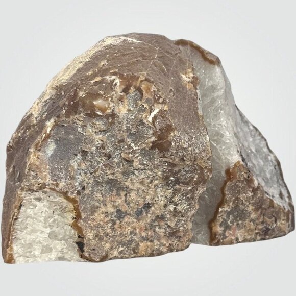 Agate Bookends Amethyst Geode Center Natural Stone Book End Bookshelf Decor (DF) - Picture 6 of 10